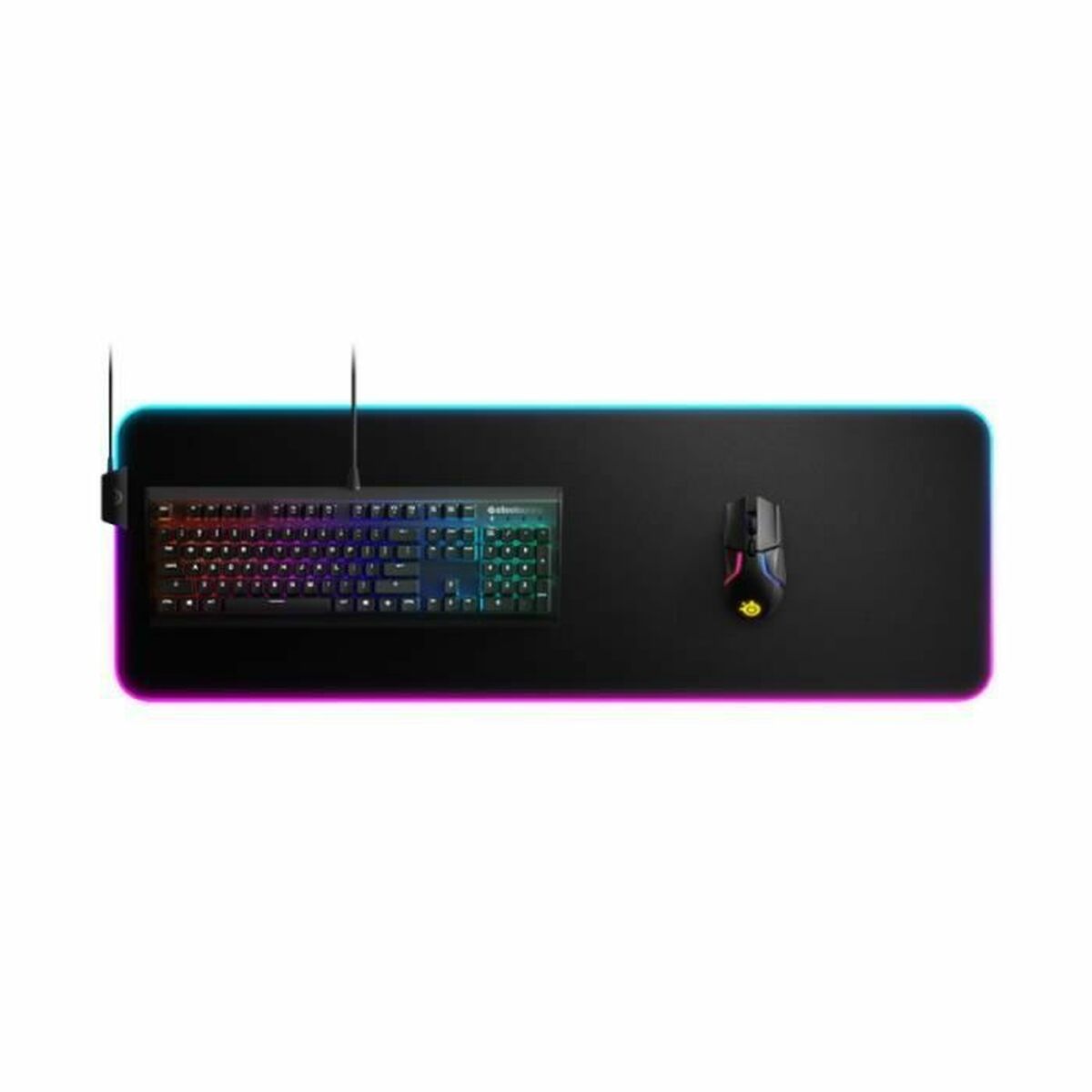 Musemåtte SteelSeries QcK Prism Cloth XL Sort 90 x 30 cm Gaming LED RGB